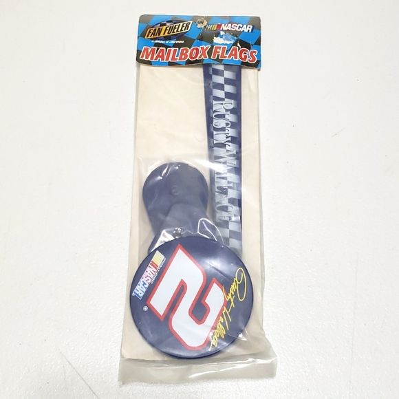 Rare Vintage Nascar Racing Rusty Wallace Mailbox Flag Fan Car Racing NEW - Picture 1 of 4